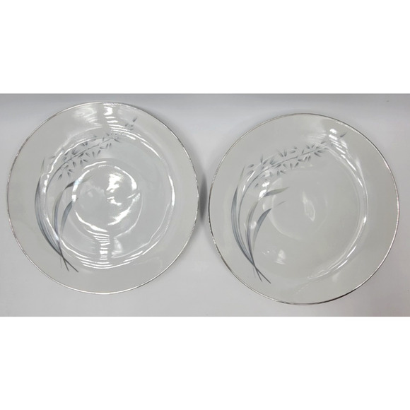 Vita Craft Avenaire Dinner Plate Bavaria Germany Platinum Trim Wheat Set of 2 - Picture 3 of 6